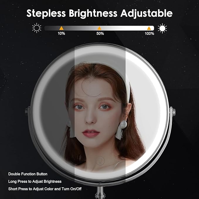 Rechargeable 10x Magnifying Makeup Mirror