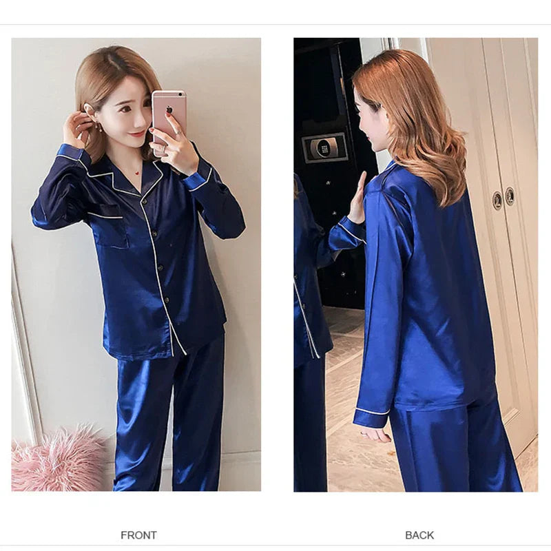 Silk Women Pyjama Sleepwear Sets