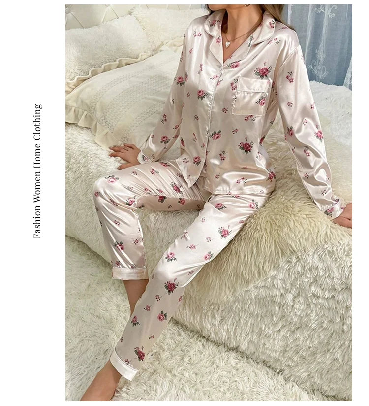 Women's Floral Print Pajamas Set