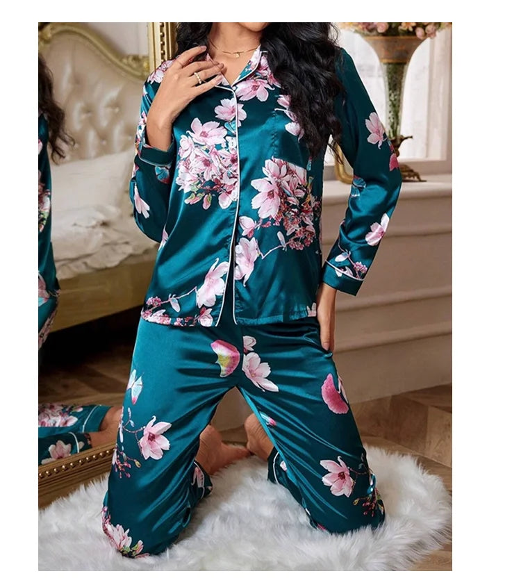 Women's Floral Print Pajamas Set