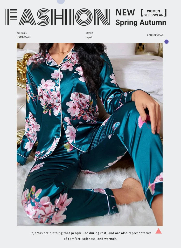Women's Floral Print Pajamas Set