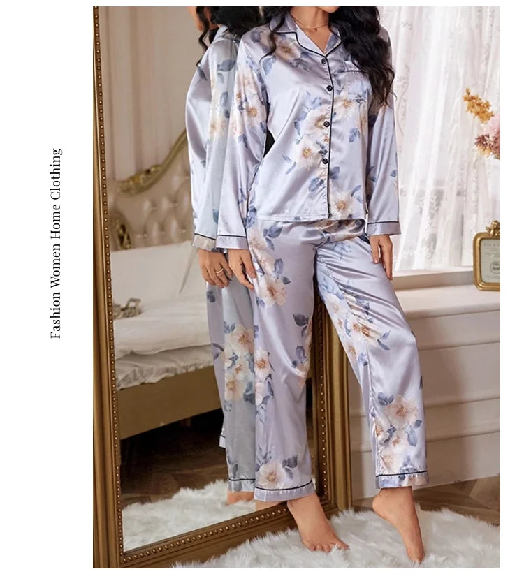 Women's Floral Print Pajamas Set