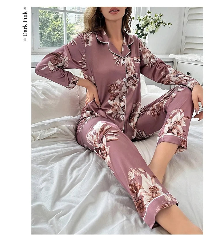 Women's Floral Print Pajamas Set